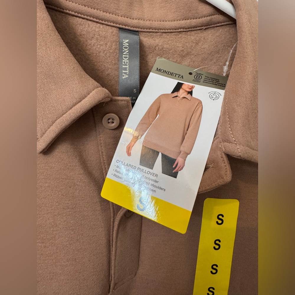 Mondetta Women’s Collard Pullover New - Picture 4 of 4